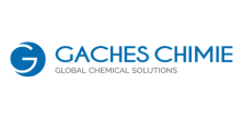 Gaches Chimie : Leader des Solutions Chimiques Globales Logo Gaches Chimie bleu avec icône G circulaire et slogan Global Chemical Solutions.