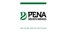 Pena Déchets Services : Expert Recyclage et Valorisation Logo PENA Déchets Services, icône verte et slogan Une autre idée du recyclage.